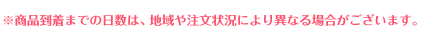 商品到着までの日数は、地域や注文状況により異なる場合がございます。